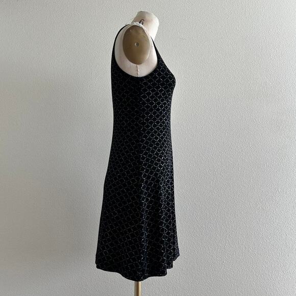 vintage Le Belle black metallic sparkle sleeveless mini dress - Picture 3 of 11